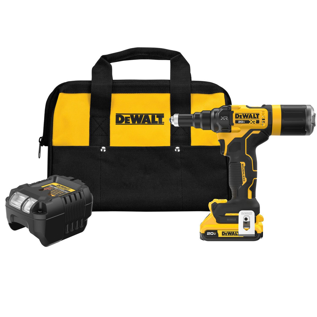 DEWALT DEW-DCF403D1 20V MAX XR Brushless 3/16in Rivet Tool Kit