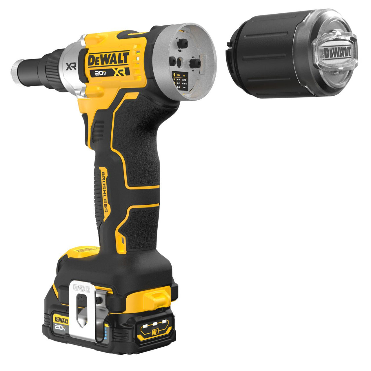 DEWALT DEW-DCF414GE2 20V MAX XR Brushless 1/4in Rivet Tool Kit With POWERSTACK