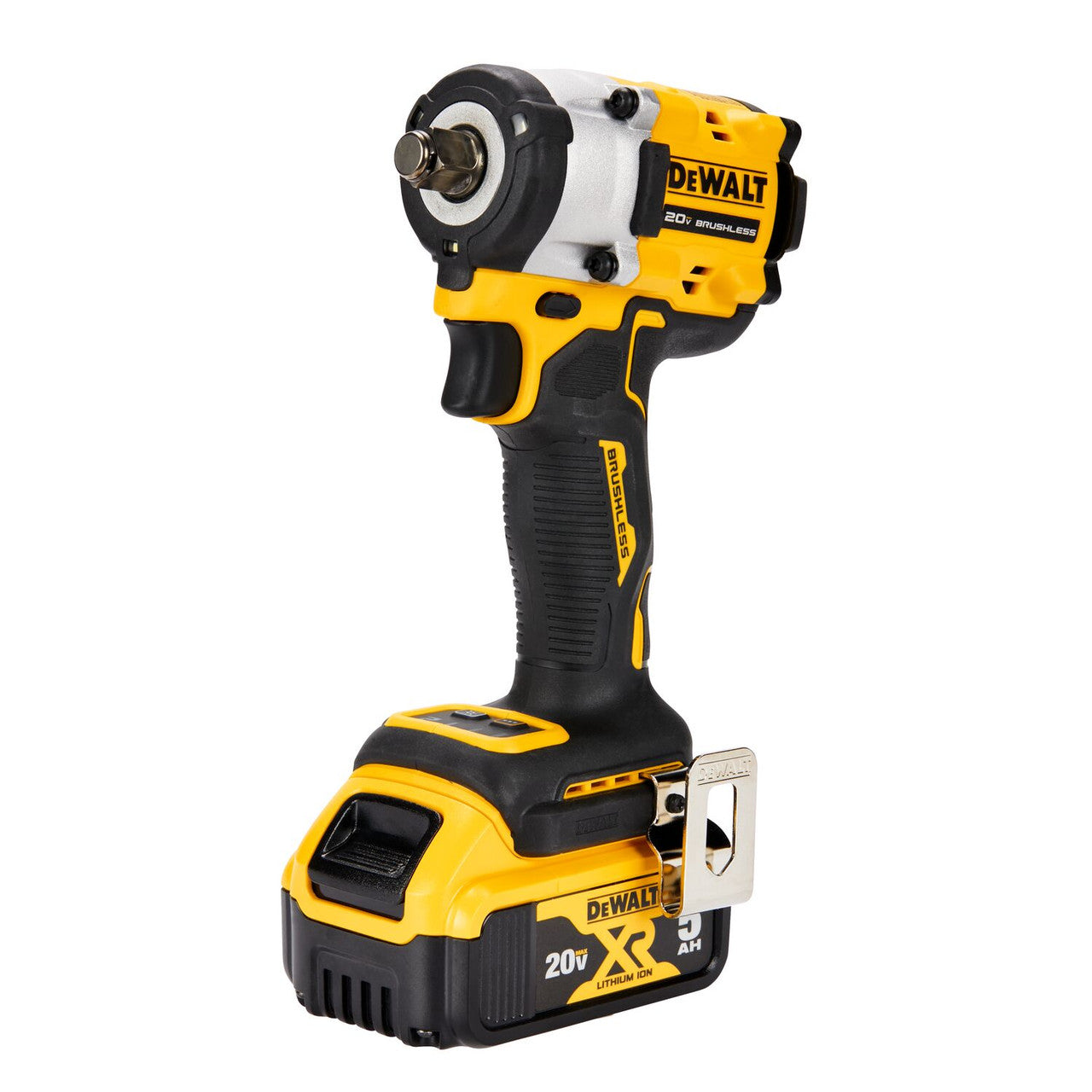 DEWALT DEW-DCF921P2 ATOMIC 20V MAX 1/2in Cordless Impact Wrench with Hog Ring Anvil 2x 5.0Ah Kit