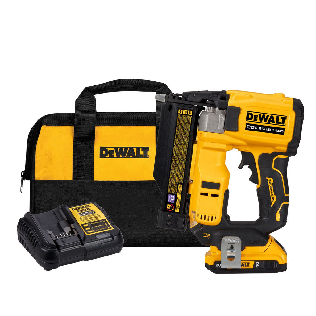 DEWALT DEW-DCN623D1 ATOMIC Compact Series 20V MAX Brushless Cordless 23 Ga. Pin Nailer 2.0Ah Kit