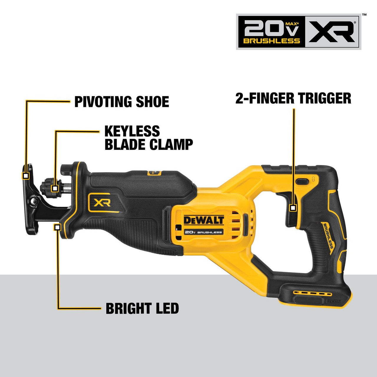 DEWALT DEW-DCS382B 20V MAX XR Brushless Cordless Reciprocating Saw (Bare Tool)