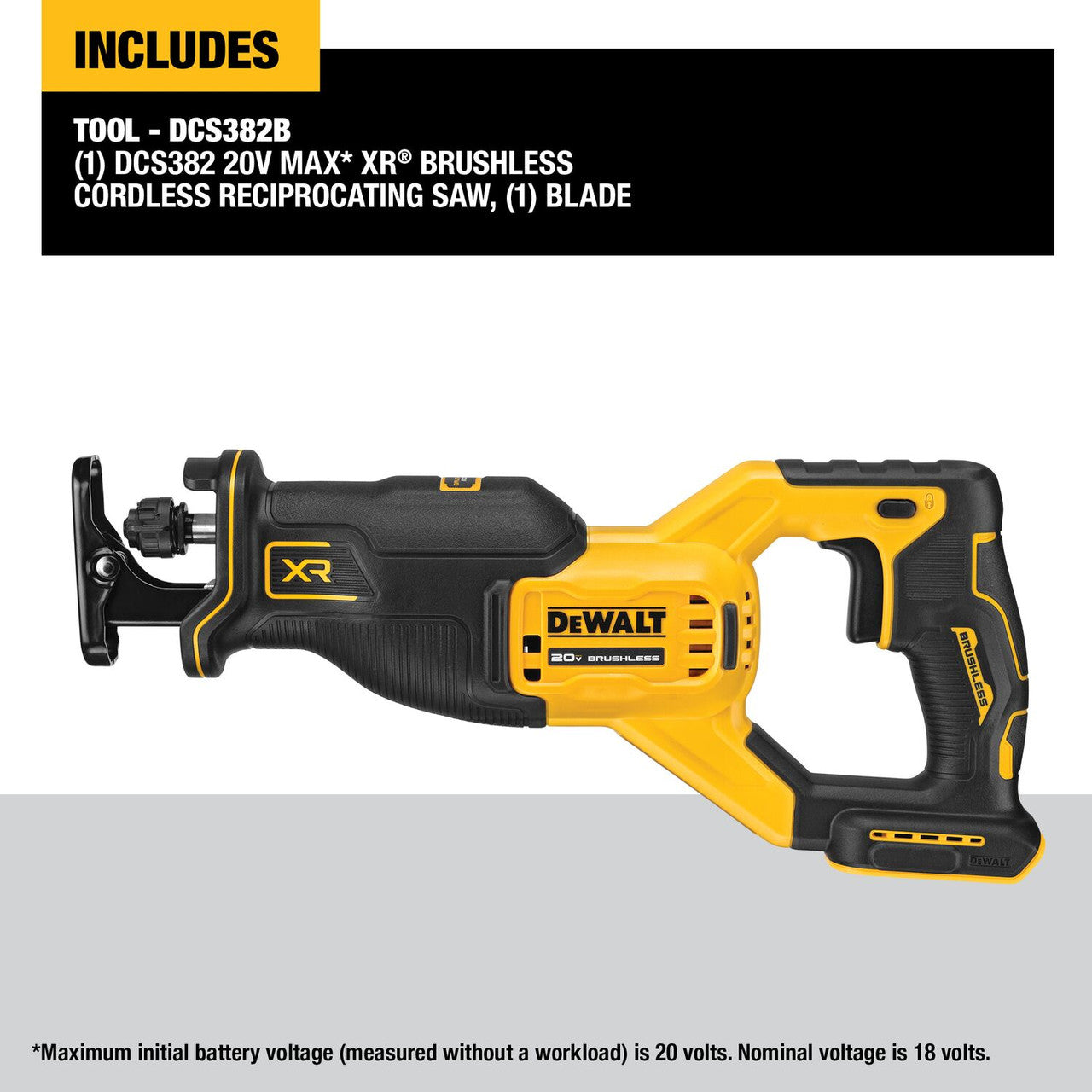 DEWALT DEW-DCS382B 20V MAX XR Brushless Cordless Reciprocating Saw (Bare Tool)