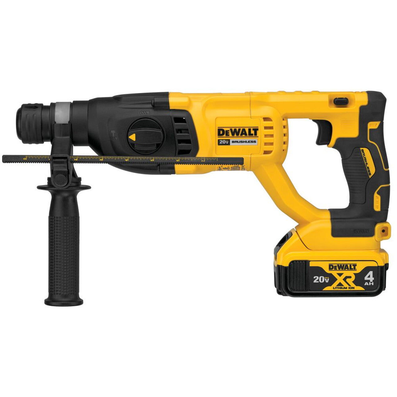 DEWALT DEW-DCH133M2 20V MAX XR Brushless 1in. SDS Plus D-Handle Rotary Hammer Kit with 2x 4.0Ah Batteries