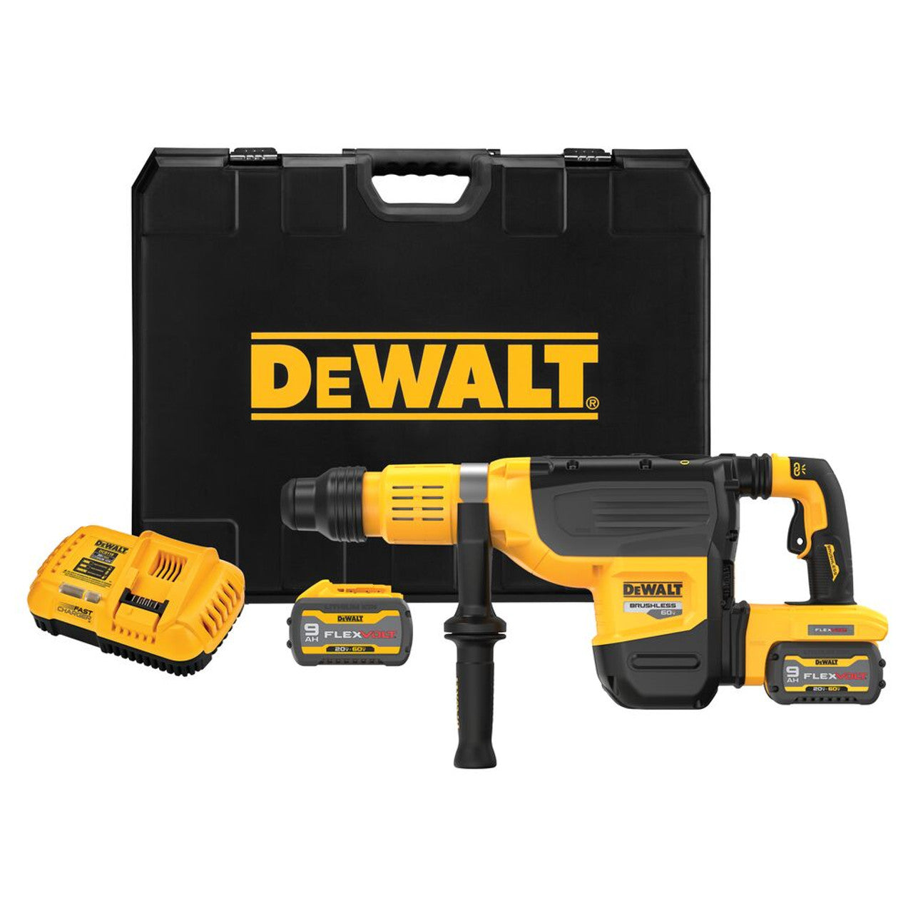 DEWALT DEW-DCH775X2 60V MAX 2in Brushless Cordless SDS MAX Combination Rotary Hammer Kit