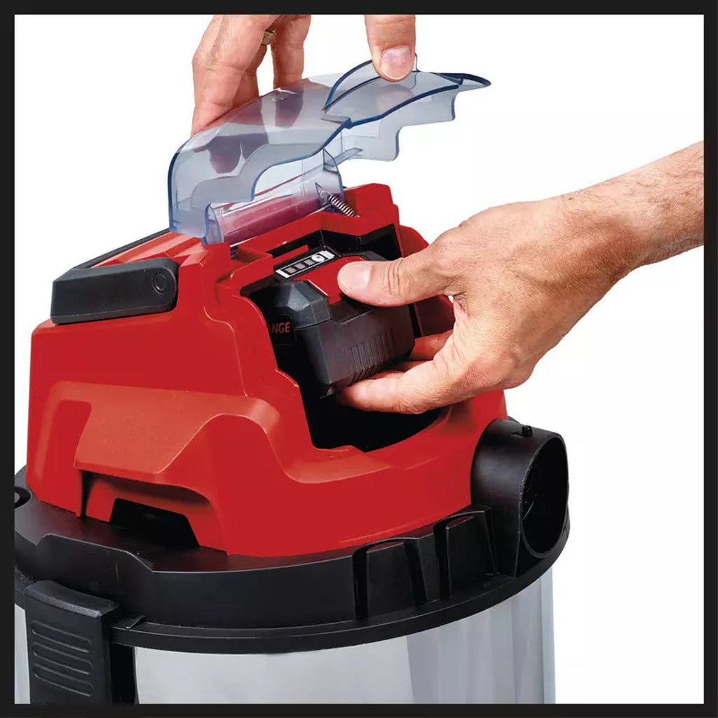 Einhell EIN-2347137 5.3 Gallon (20L) Cordless Wet/dry Vacuum TC-VC 18/20 LI S18V