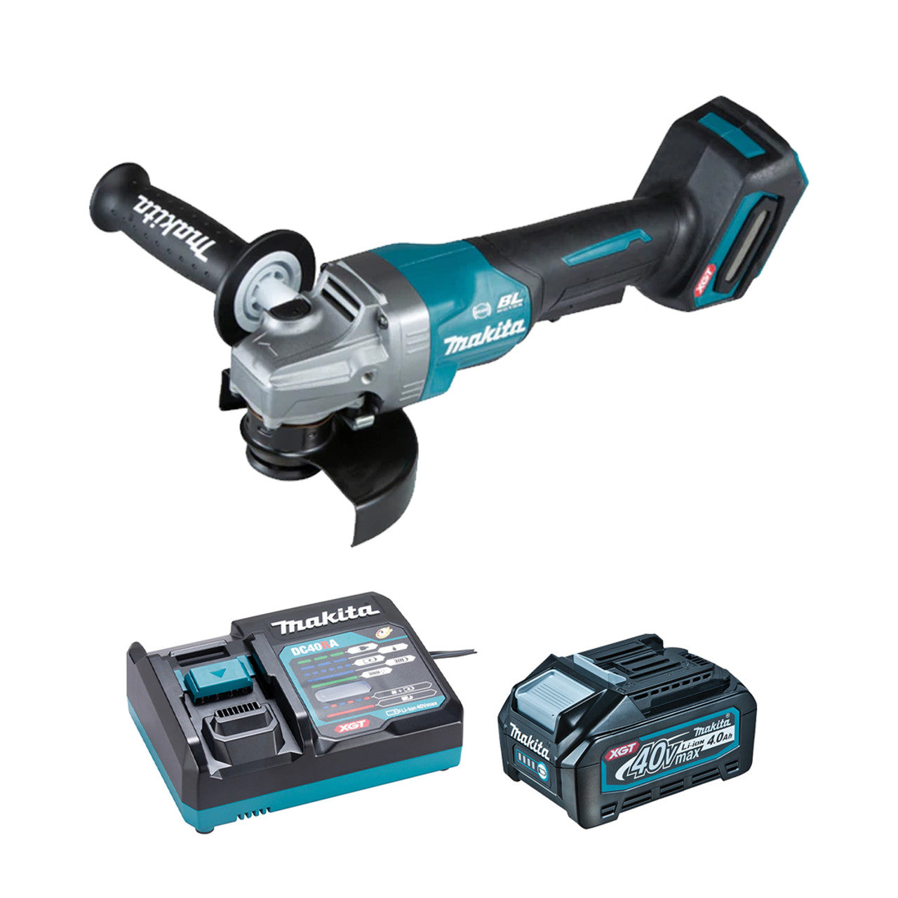 Makita MAK-GA013GM102 XGT 40V (4.0 Ah) MAX Li-Ion 5in Angle Grinder Kit (Paddle Switch)