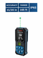 Bosch BOS-GLM165-27CG BLAZE Connected Green-Beam 165 Ft. Laser Measure