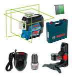 Bosch BOS-GLL3-330CG 360 Degree Connected Green-Beam Three-Plane Leveling Kit (Charger + Battery + Case)