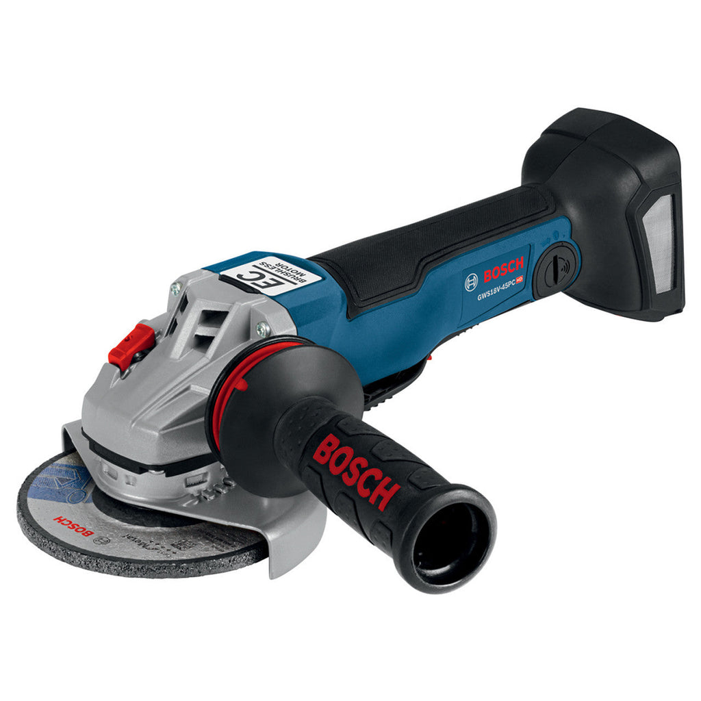 Bosch BOS-GWS18V-45PCN 18V EC Brushless Connected-Ready 4-1/2in. Angle Grinder with No Lock-On Paddle Switch (Bare Tool)