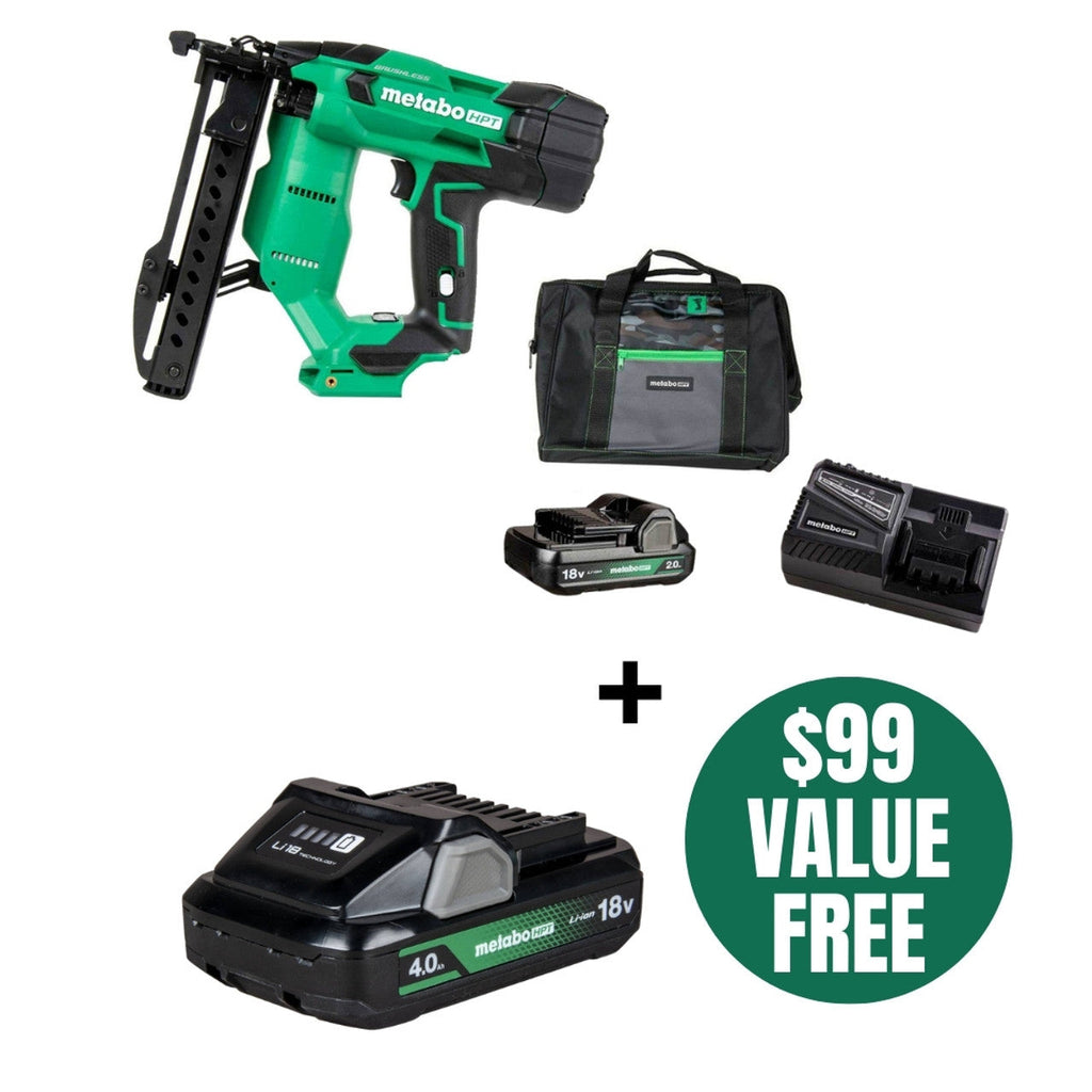 Metabo-HTP HPT-N1804DAM 18V Cordless Narrow Crown Stapler 2.0Ah Kit