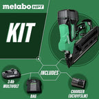 Metabo-HPT HPT-NR1890DCSM 18V 30-34 Deg Cordless Framing Nailer 3.0Ah Kit - Green Lightning