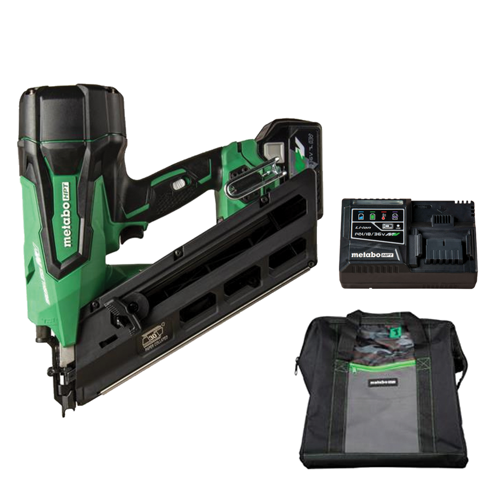 Metabo-HPT HPT-NR3690DCM 36V 30 Deg Cordless Paper Strip Framing Nailer 2.5Ah Kit