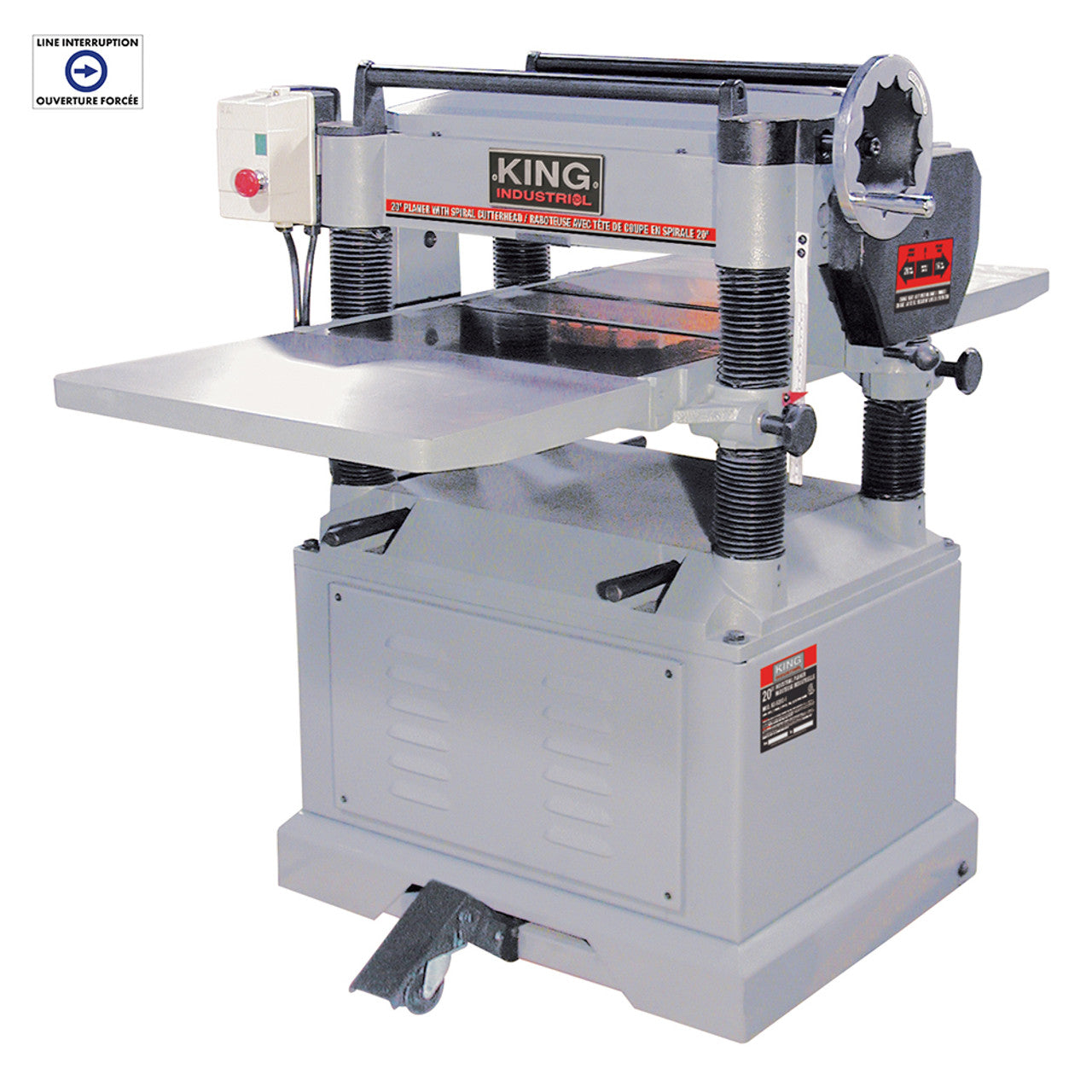 King Industrial KING-KC-526FX 20in Planer with Spiral Cutterhead