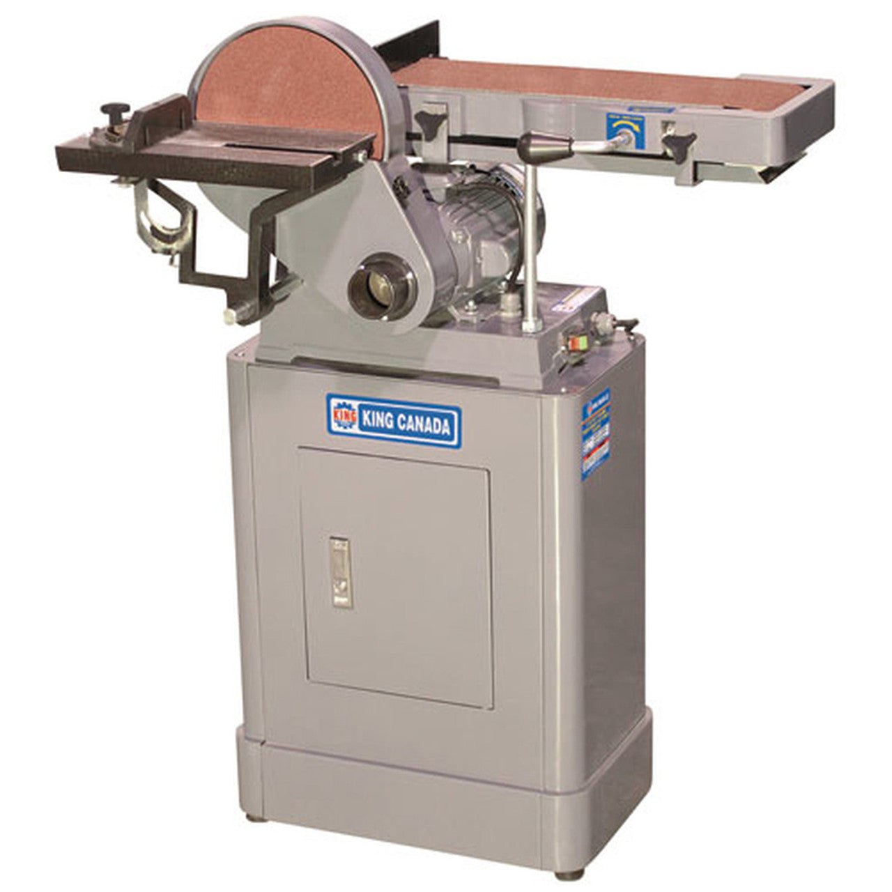 King Canada KING-KC-760L 1HP 6 x 48 x 9in Belt and Disc Sander with Enclosed Base
