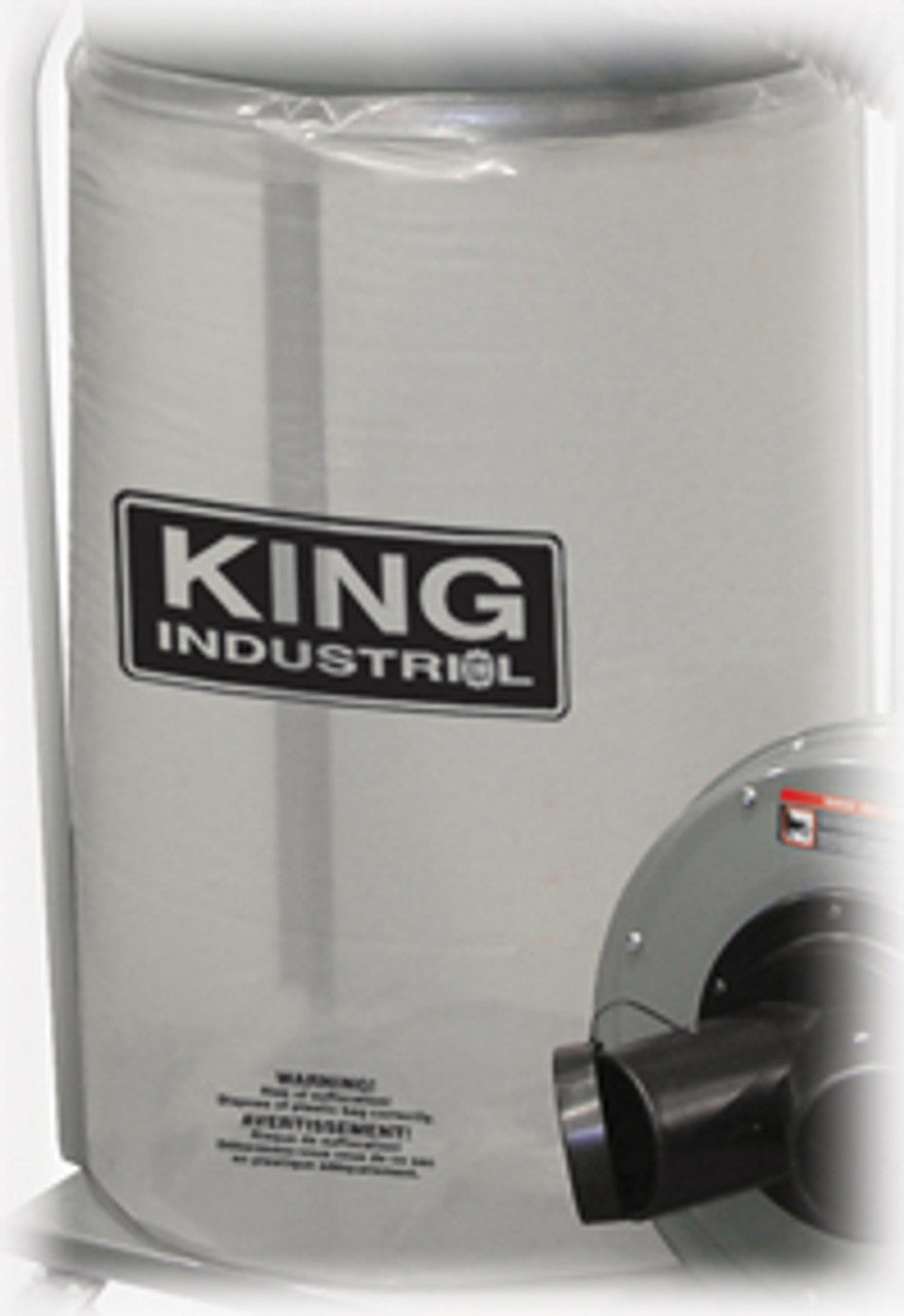 King Industrial KING-KDCB-5 Clear Plastic Bottom Dust Bag