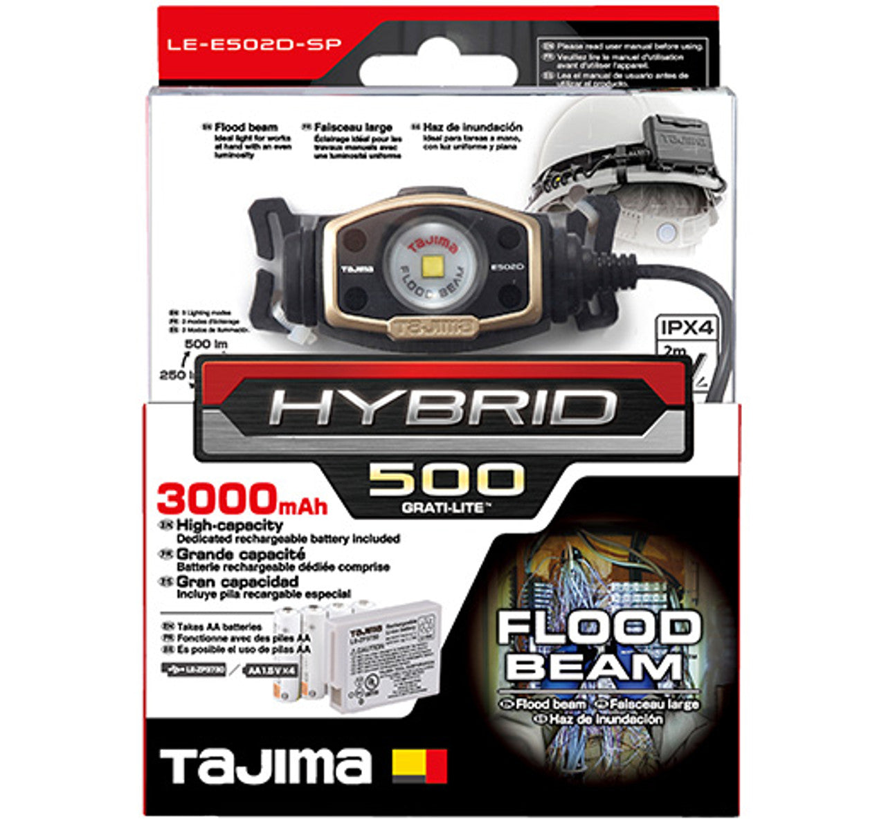 Tajima TAJ-LE-E502D-SP Grati-Lite E-Series Flood Beam Headlamp