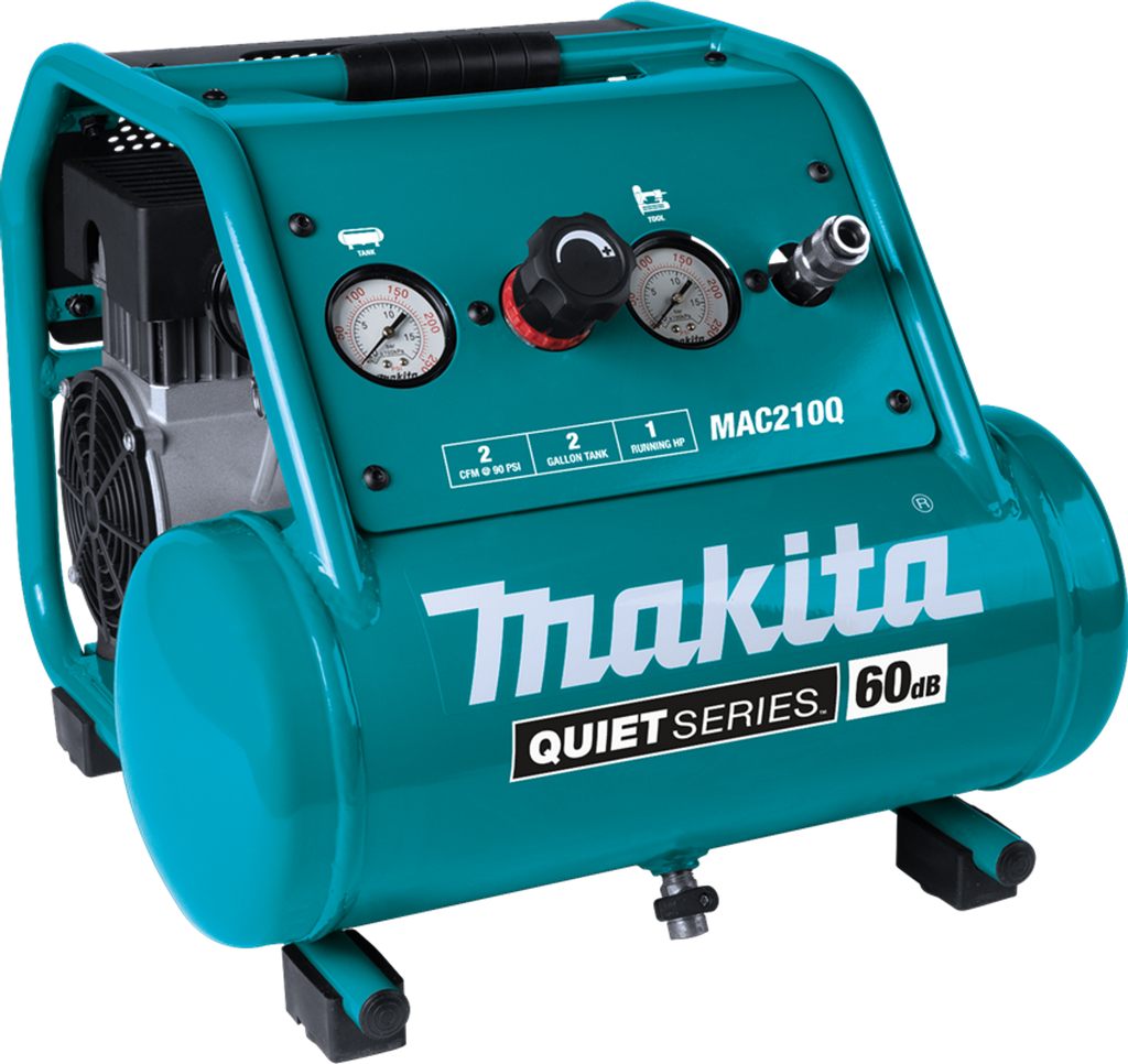 Makita MAK-MAC210Q Quiet Series, 1 HP, 2 Gallon, Oil-Free, Electric Air Compressor