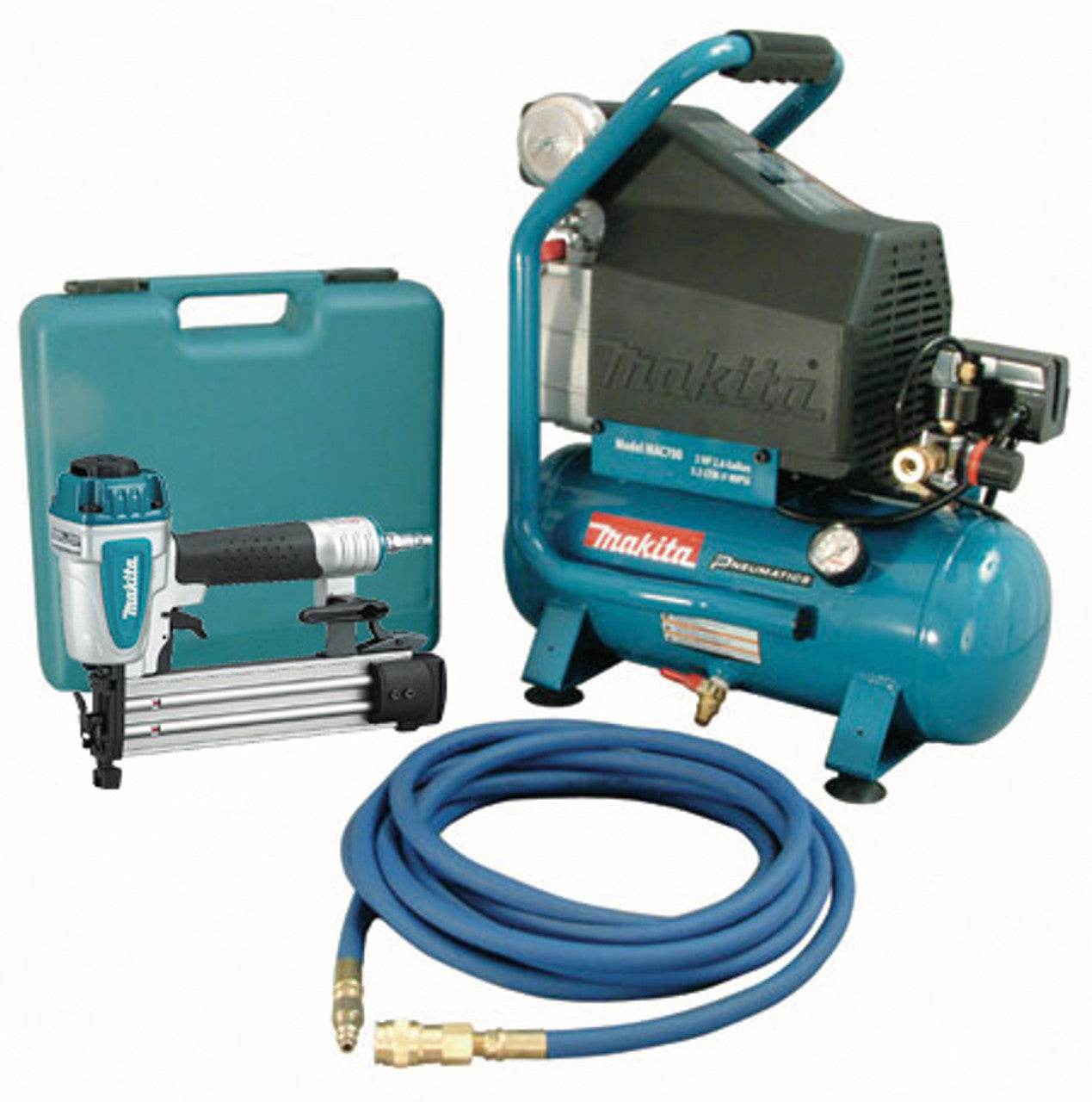 Makita MAK-MAC700-KIT3 18ga Nailer + 2.6gal Compressor Combo Kit