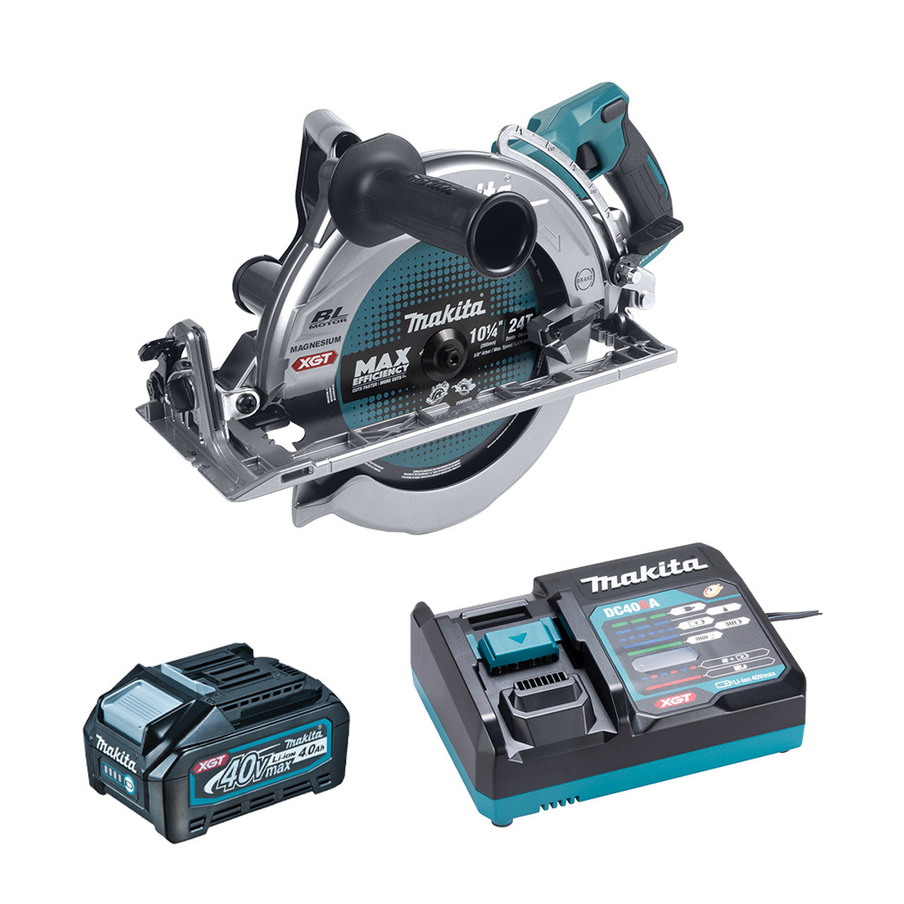 Makita MAK-RS002GM101 40V MAX XGT 10-1/4in Rear-Handle Circular Saw 4.0Ah Kit