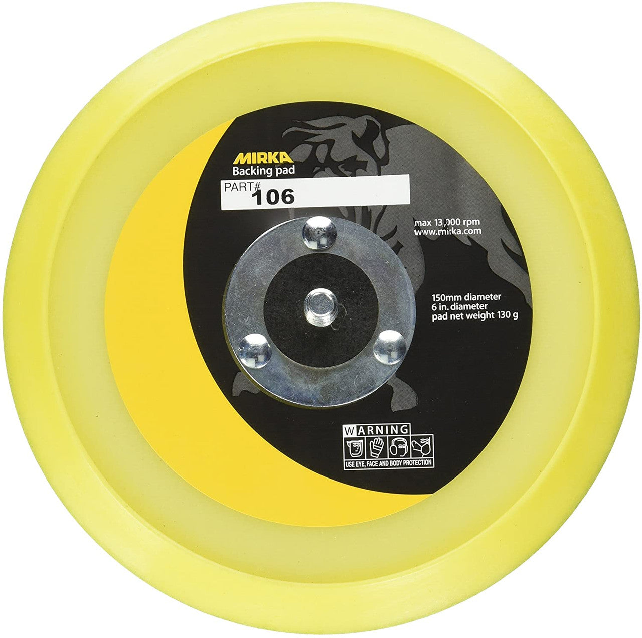 Mirka Abrasives MIR-106 6in PSA Backup Pad - No Holes