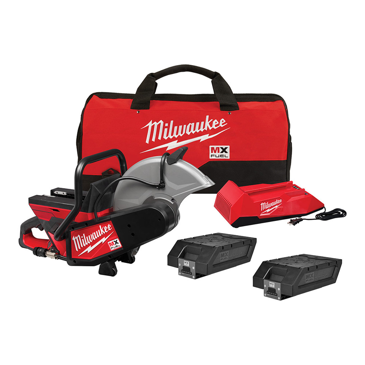 Milwaukee MIL-MXF314-2XC MX FUEL Cordless Brushless 14in Cut-Off Saw Kit with 2x XC406 Batteries & MX FUEL Charger