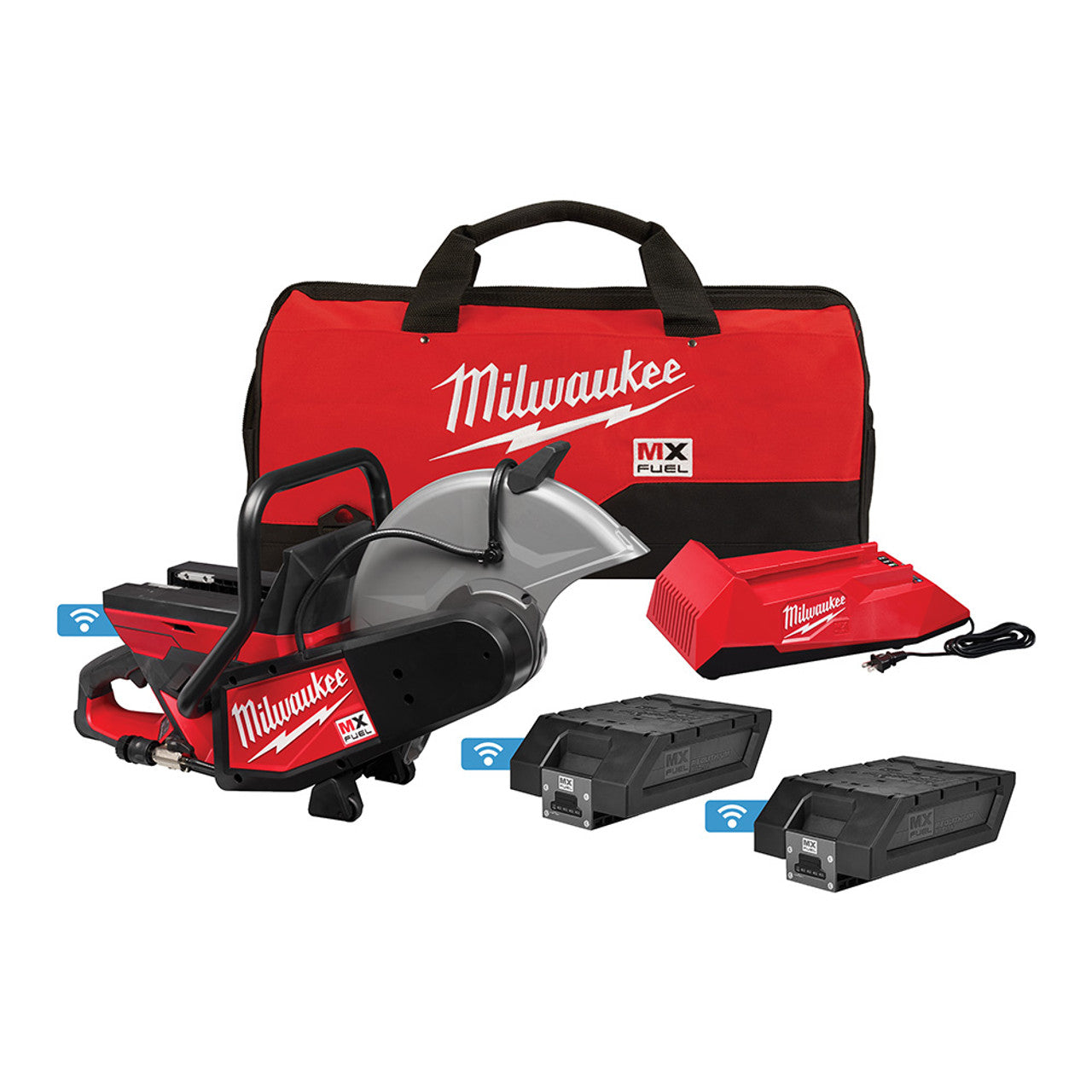 Milwaukee MIL-MXF314-2XC MX FUEL Cordless Brushless 14in Cut-Off Saw Kit with 2x XC406 Batteries & MX FUEL Charger