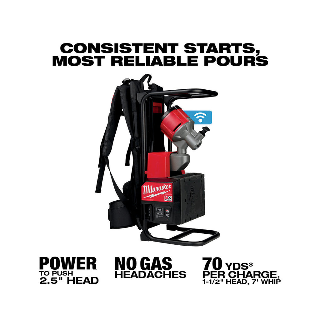 Milwaukee MIL-MXF371-2XC MX FUEL Backpack Concrete Vibrator 2x XC406 Kit