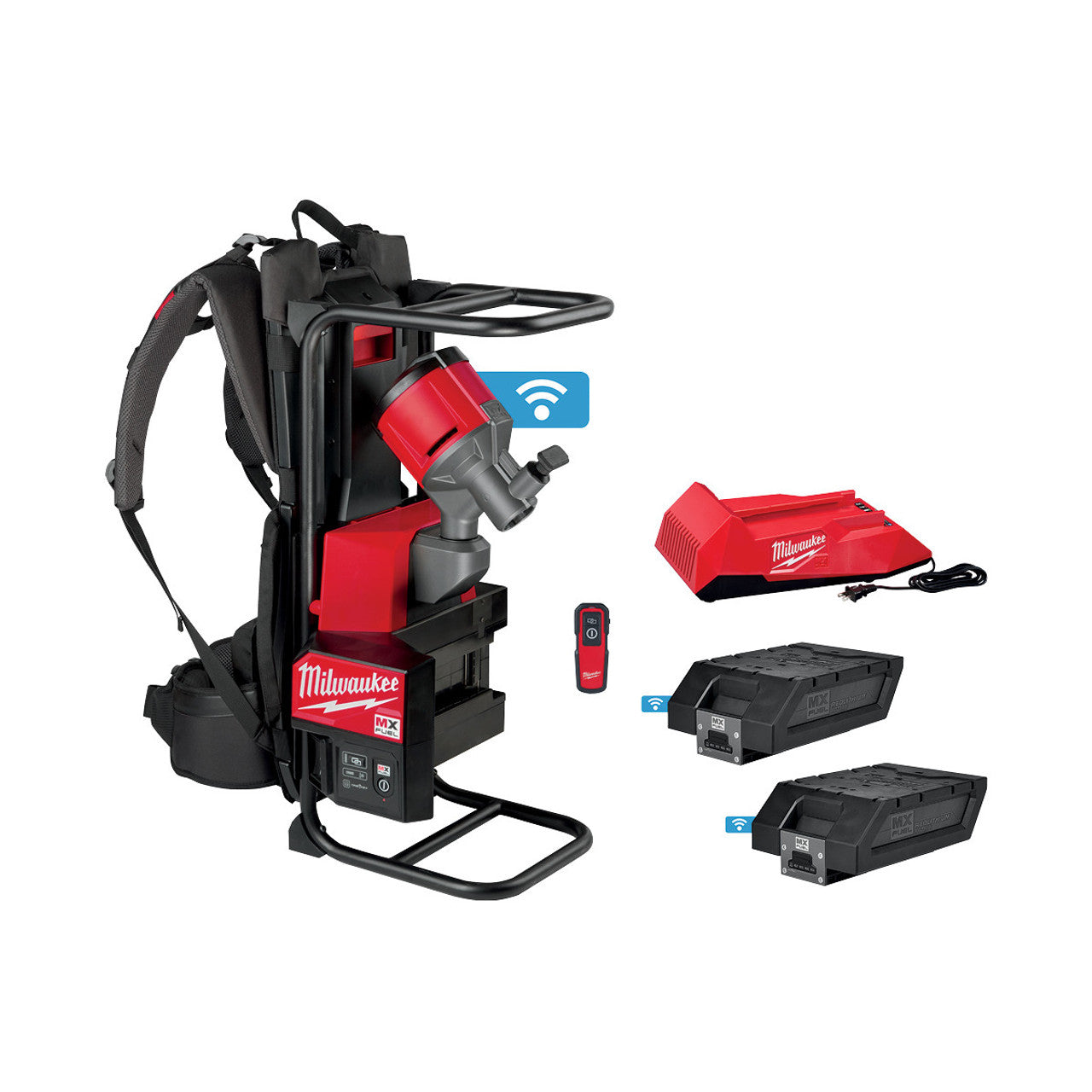 Milwaukee MIL-MXF371-2XC MX FUEL Backpack Concrete Vibrator 2x XC406 Kit