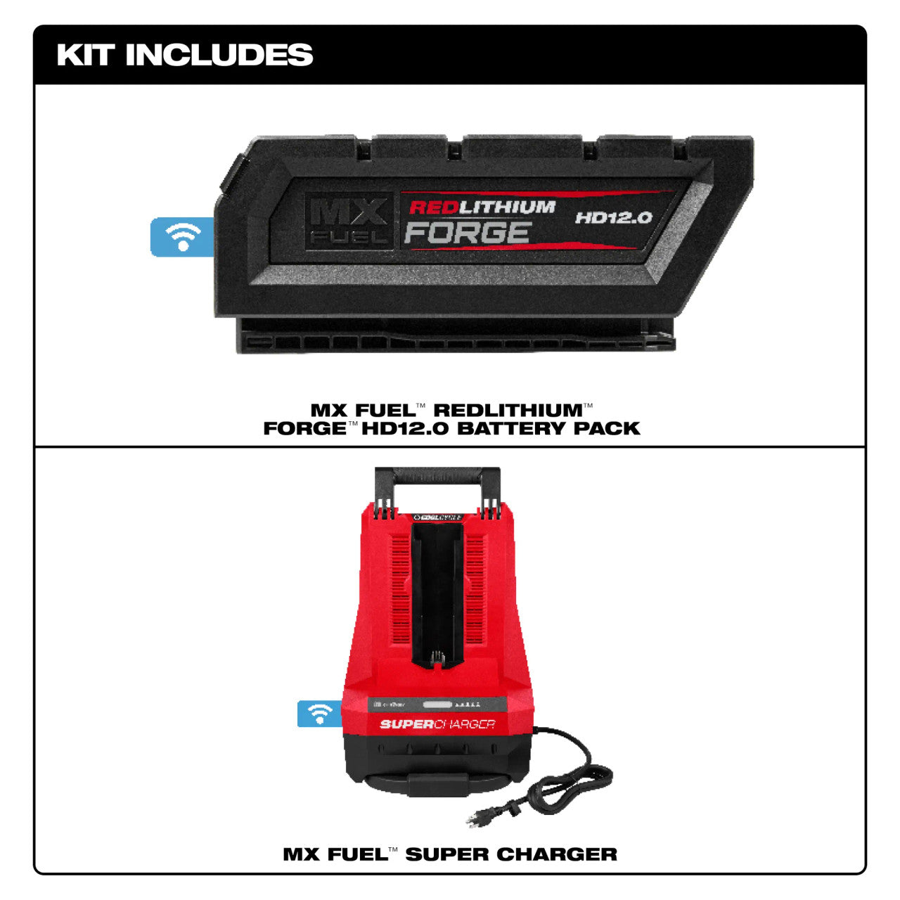 Milwaukee MIL-MXFSC-1HD12 MX FUEL REDLITHIUM Forge Hd12.0 Battery/super Charger Kit