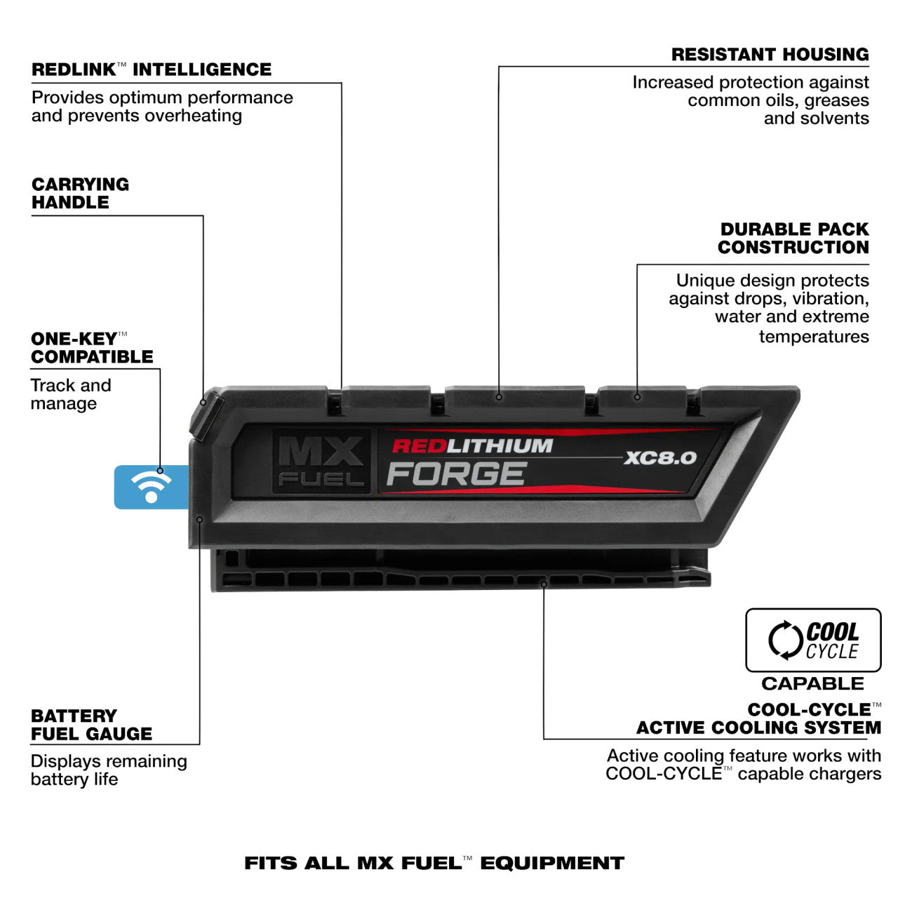 Milwaukee MIL-MXFXC608 MX FUEL REDLITHIUM FORGE XC8.0 Battery Pack