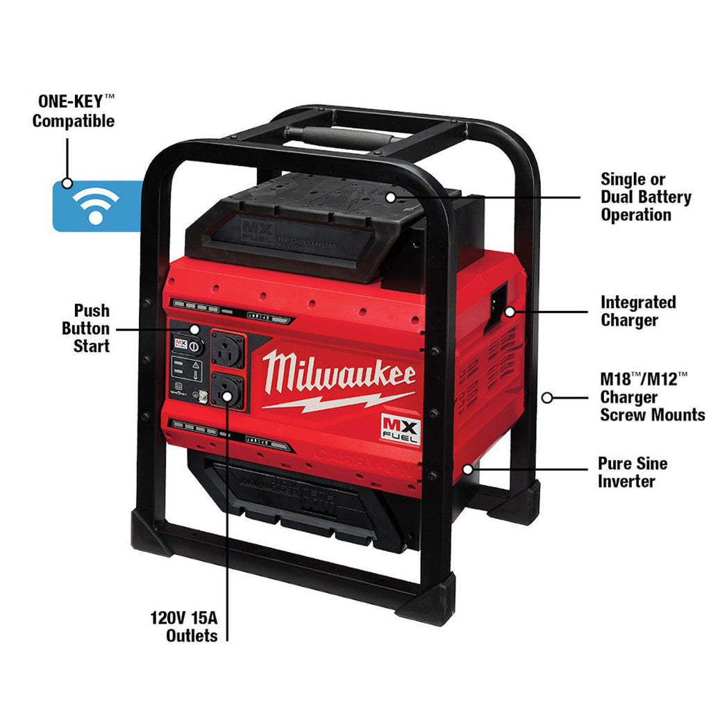 Milwaukee MIL-MXF002-2XC MX FUEL CARRY-ON 3600W/1800W Power Supply