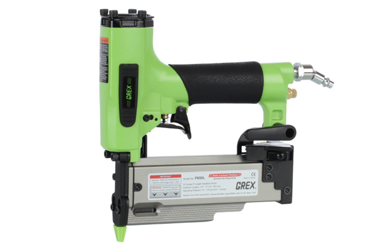 GREX Tools GREX-P650LXE 23ga 2in Headless Pinner 1 Touch Over Ride Lock Out
