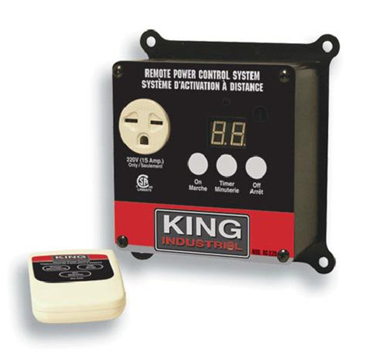 King Industrial KING-RC-220 220 Volt Remote for Dust Collector-15Amp