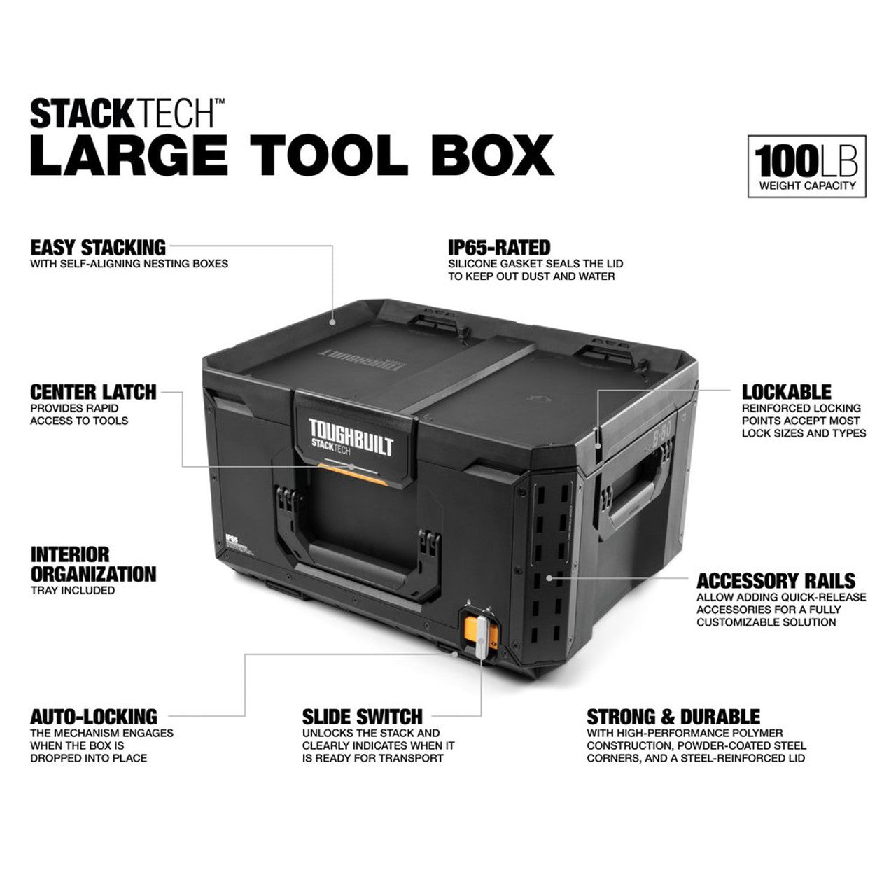 ToughBuilt TB-B1-B-50 StackTech Large Tool Box