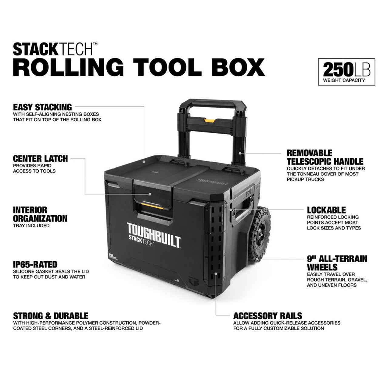 ToughBuilt TB-B1-B-70R StackTech Rolling Tool Box