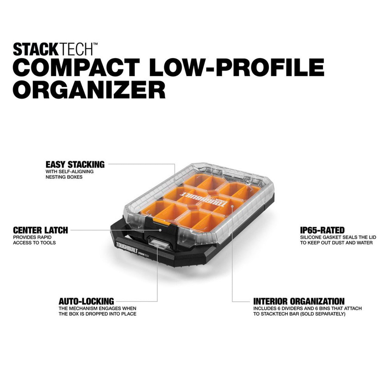 ToughBuilt TB-B1-O-10C StackTech Compact Low-Profile Organizer