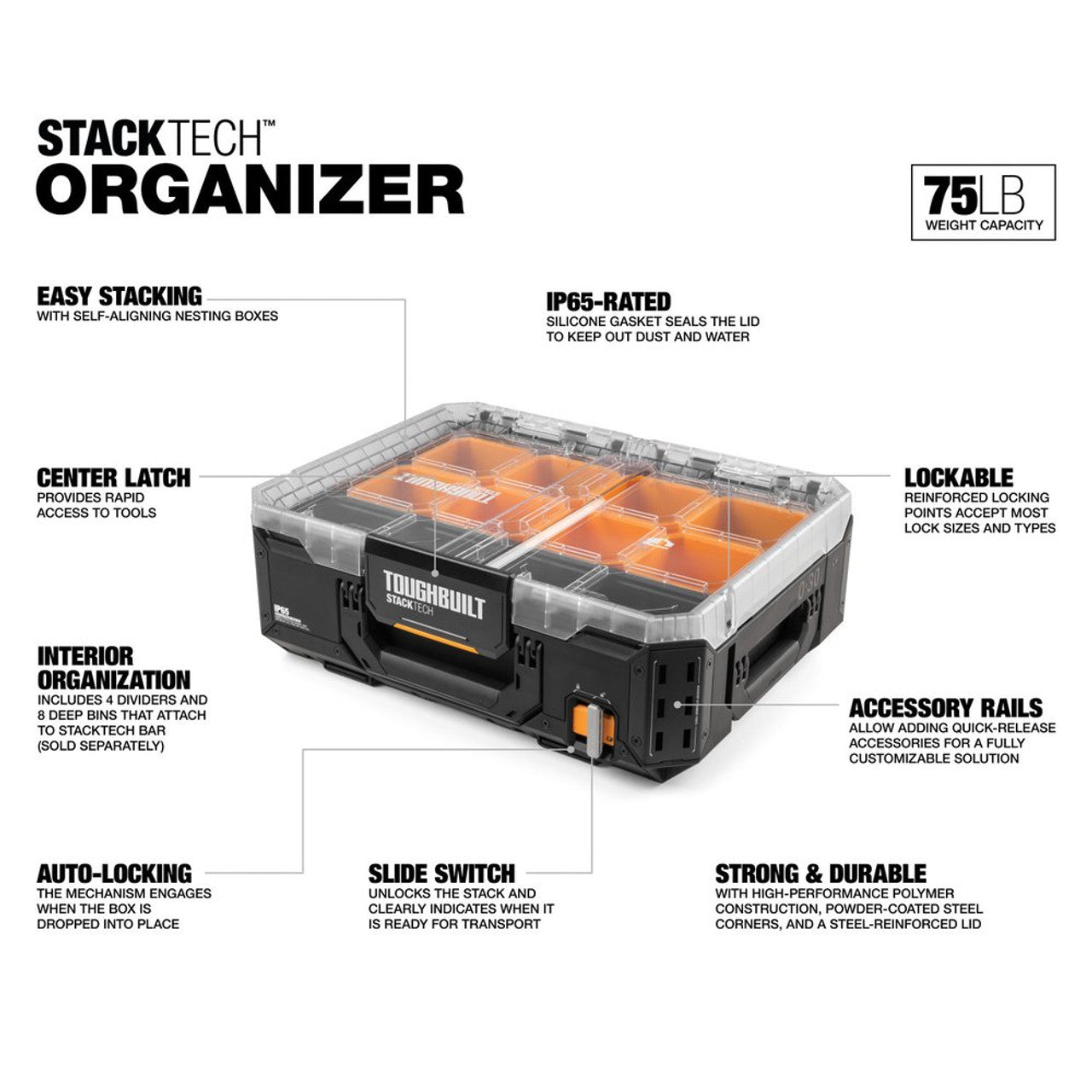 ToughBuilt TB-B1-O-30 StackTech Full Organizer