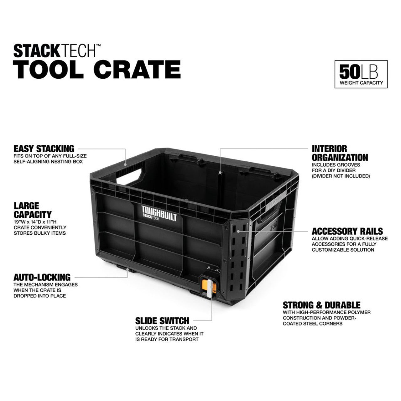 ToughBuilt TB-B1-X-50 StackTech Tool Crate