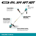 Makita MAK-UR002GZ 40V MAX XGT Line Trimmer Bare Tool (Bike Handle)