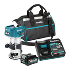 Makita MAK-RT001GD101 40V MAX XGT Cordless Compact Router 2.5Ah Kit
