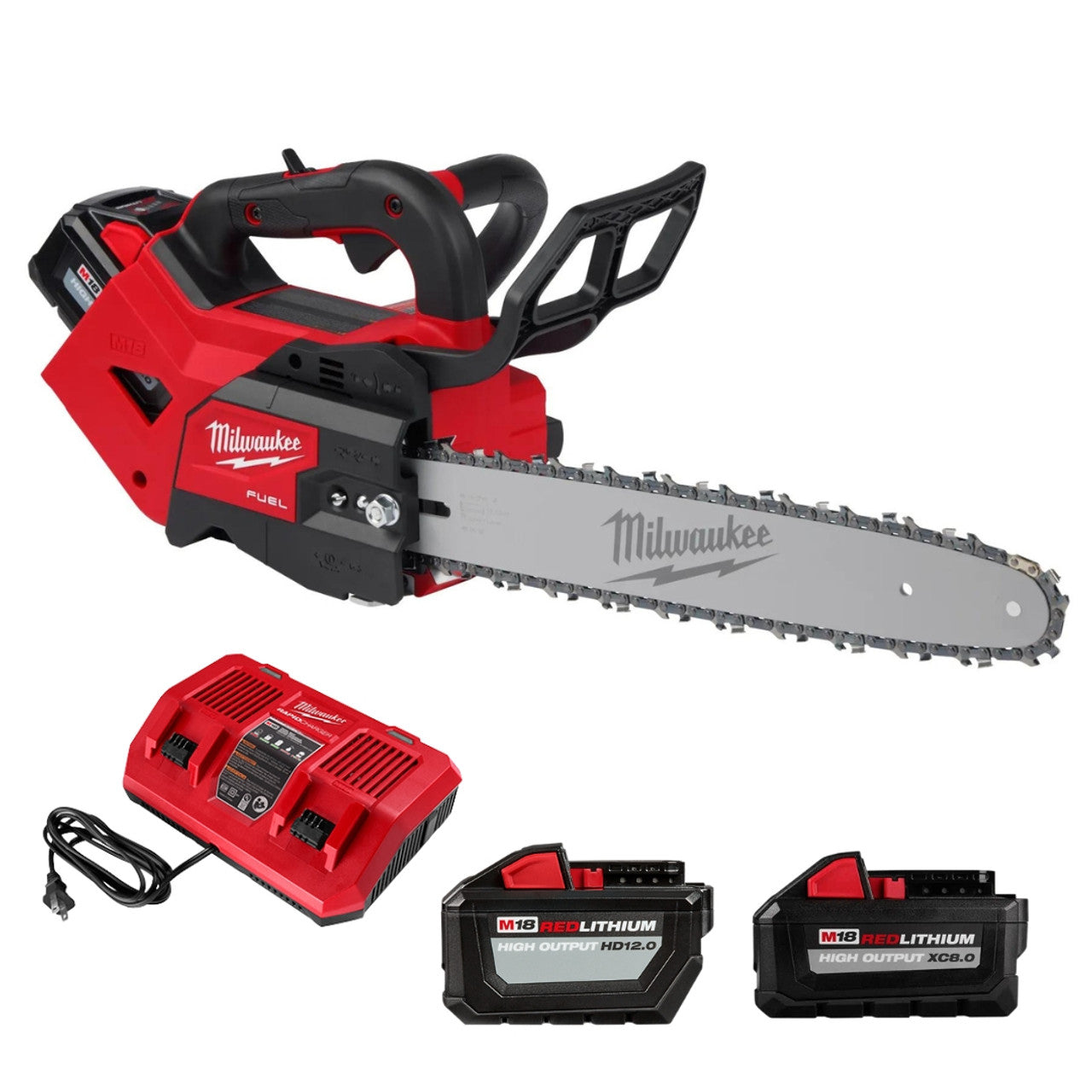 Milwaukee MIL-2826-22T M18 FUEL 14in Top Handle Chainsaw 8.0Ah + 12.0Ah Kit