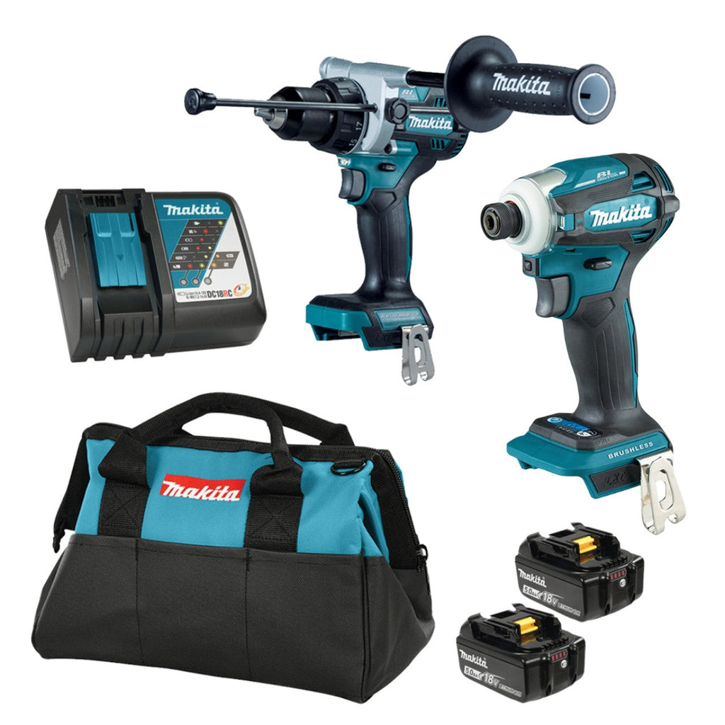 Makita MAK-DLX2455TX4 18V LXT Cordless 2-Tool 2x 5.0Ah Combo Kit