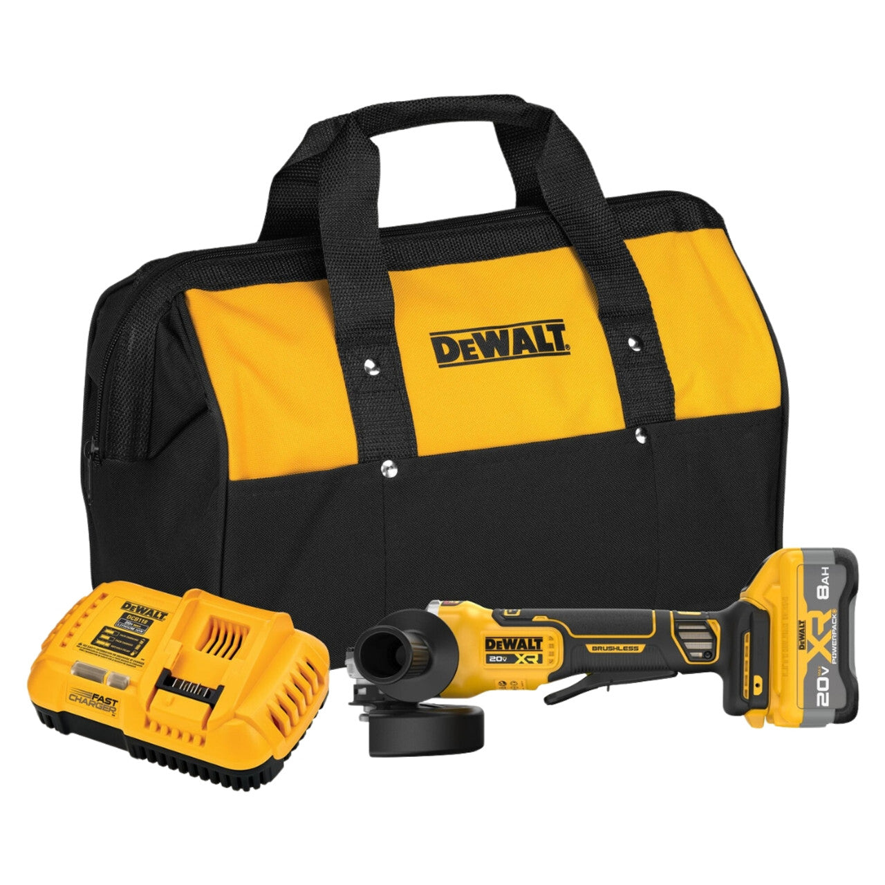 DEWALT DEW-DCG410WW1 20V MAX XR Brushless Cordless 4-1/2 In. - 5 In. Angle Grinder Kit With XR POWERPACK