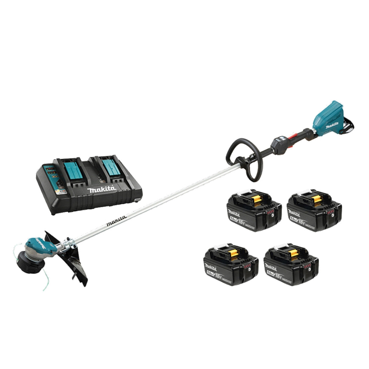 Makita MAK-DUR368LPT4 18Vx2 15in Line Trimmer 4x 5.0Ah Kit