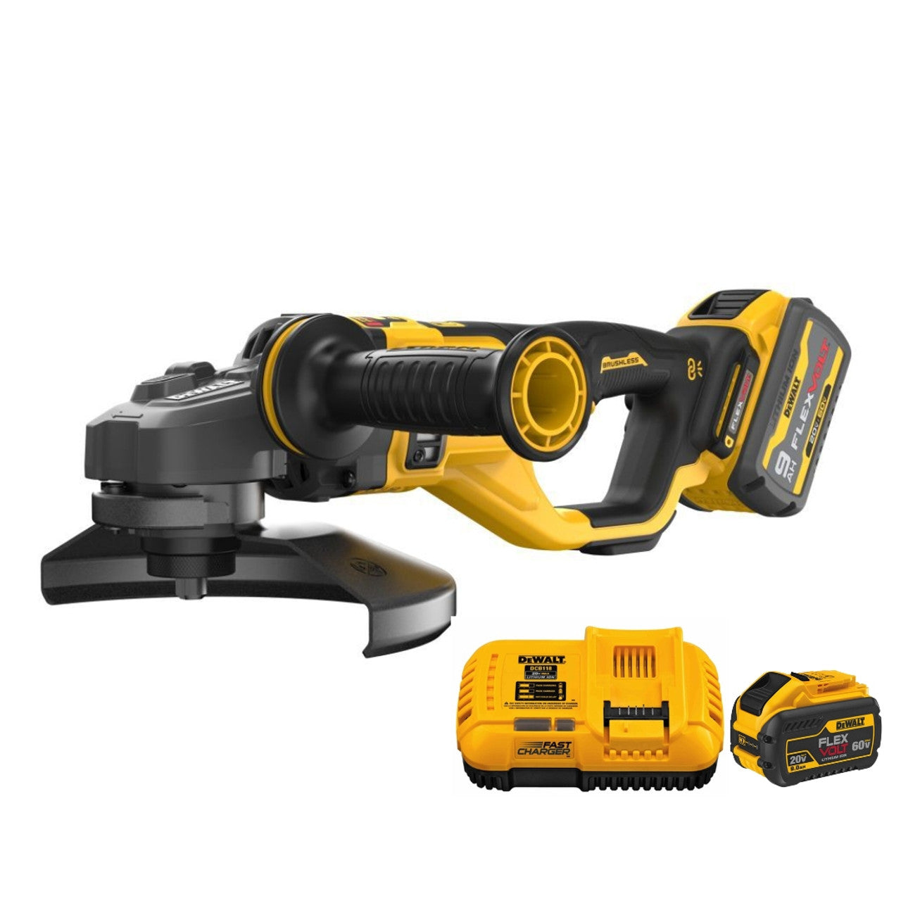 DEWALT DEW-DCG460X2 60V Max 7/9in Angle Grinder KIT (9.0Ah)