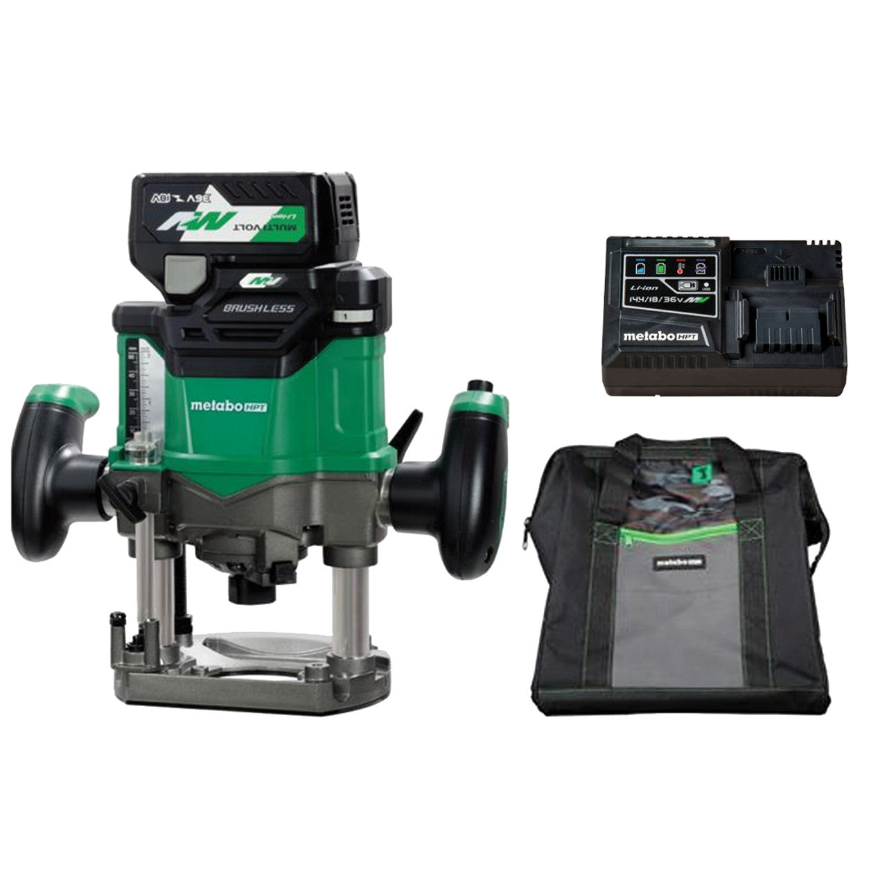Metabo-HPT HPT-M3612DAM 36V Cordless Variable Speed Plunge Router 2.5Ah Kit