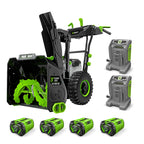 EGO Power EGO-SNT2406-4 POWER+ 24in Self-propelled 2-stage Snow Blower With Peak Power with (2) 700w Turbo Charger and (4) 10.0Ah Battery Kit