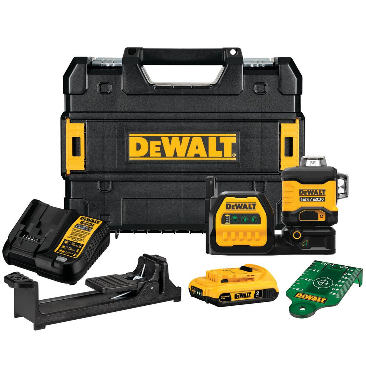 DEWALT DEW-DCLE34030G 20V MAX 3X 360 Green Line Laser 2.0Ah Kit