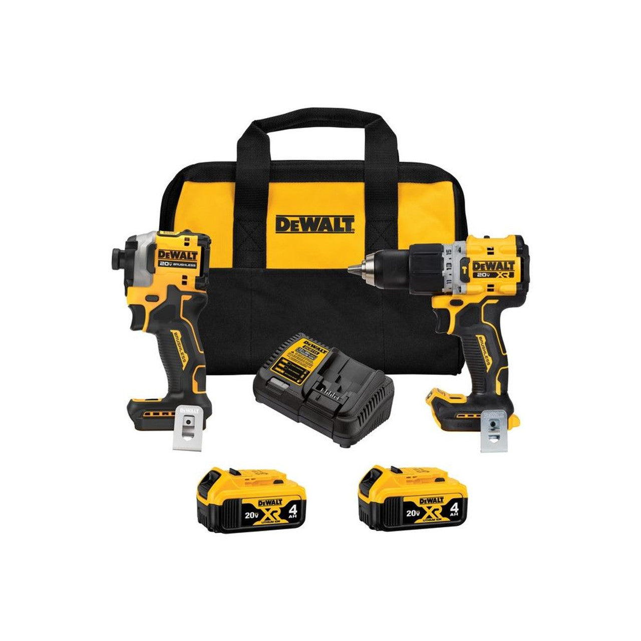DEWALT DEW-DCK2050M2 20V MAX XR Hammer Drill & ATOMIC Impact Driver 2x 4.0Ah Combo Kit