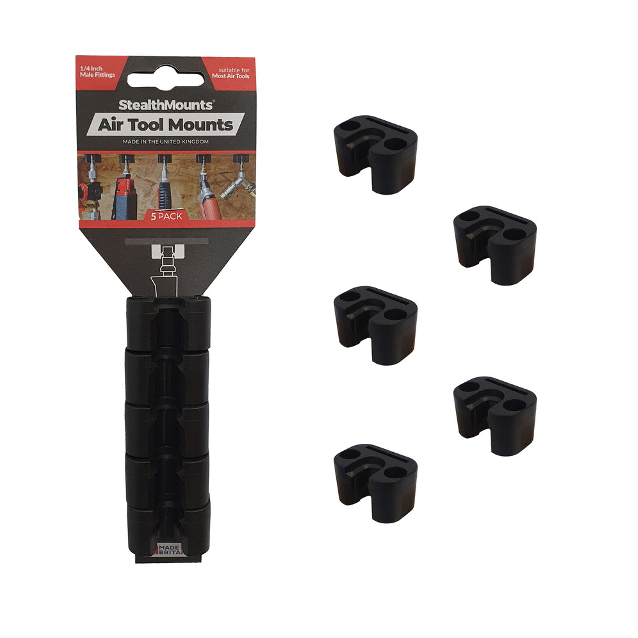 StealthMounts SM-OM-ATM-BLK-5 Air Tool Mounts 5Pk